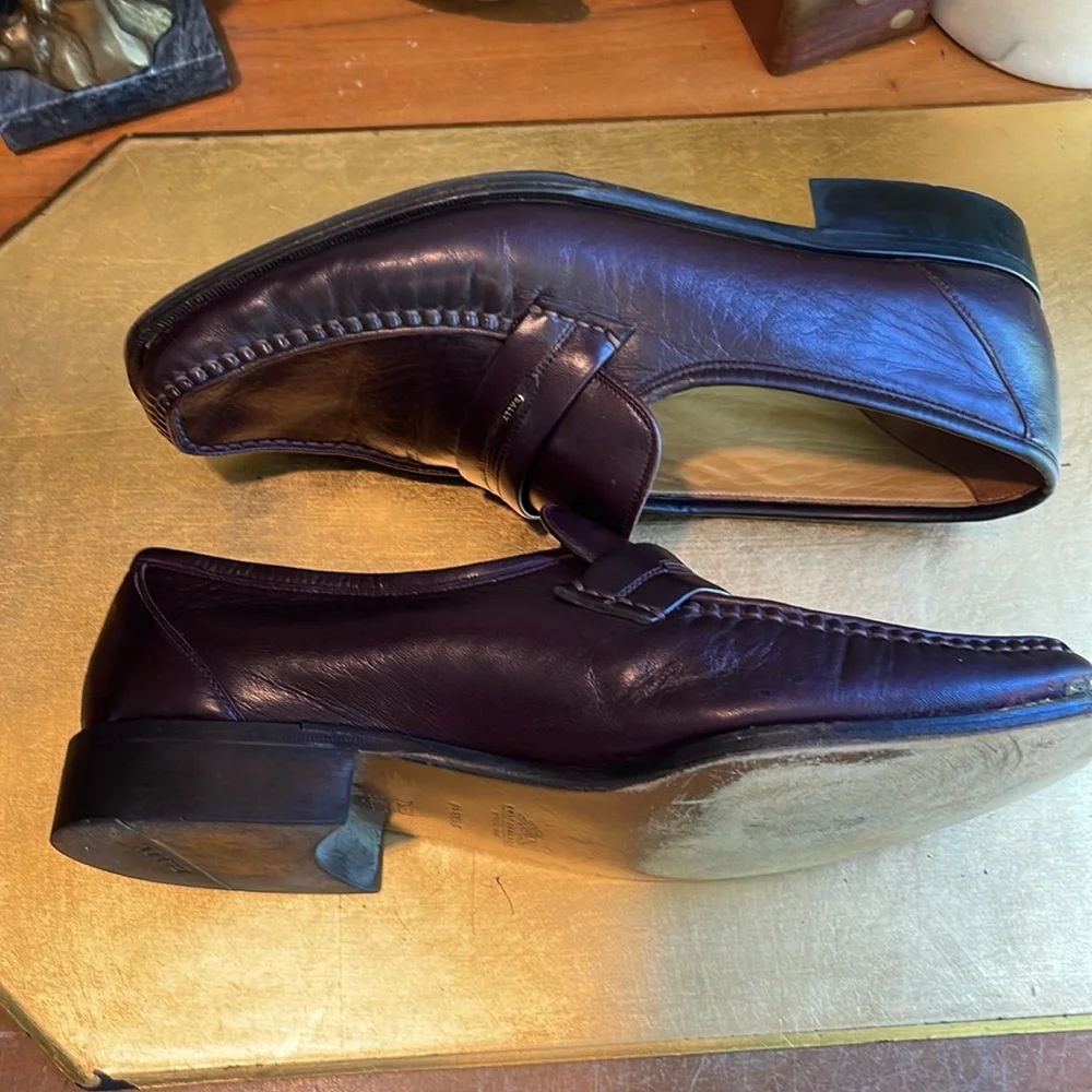 Bally Parawet Burgundy Leather Loafers